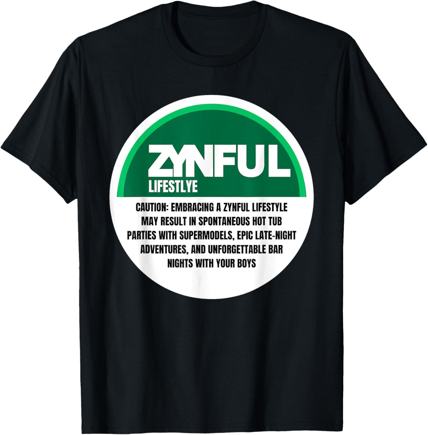 Funny Flavored Nicotine Pouch Sinful Lifestyle Lip Pillow T-Shirt - T-Shirt | Black