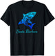 Santa Barbara, California Vintage Retro Tribal Shark T-Shirt - T-Shirt | Black