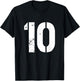 Uniform Numbered Jersey Designs for Sports Fans - Number 10 Varsity Team - 10th Birthday & Ten Years Old T-Shirt - T-Shirt | Black