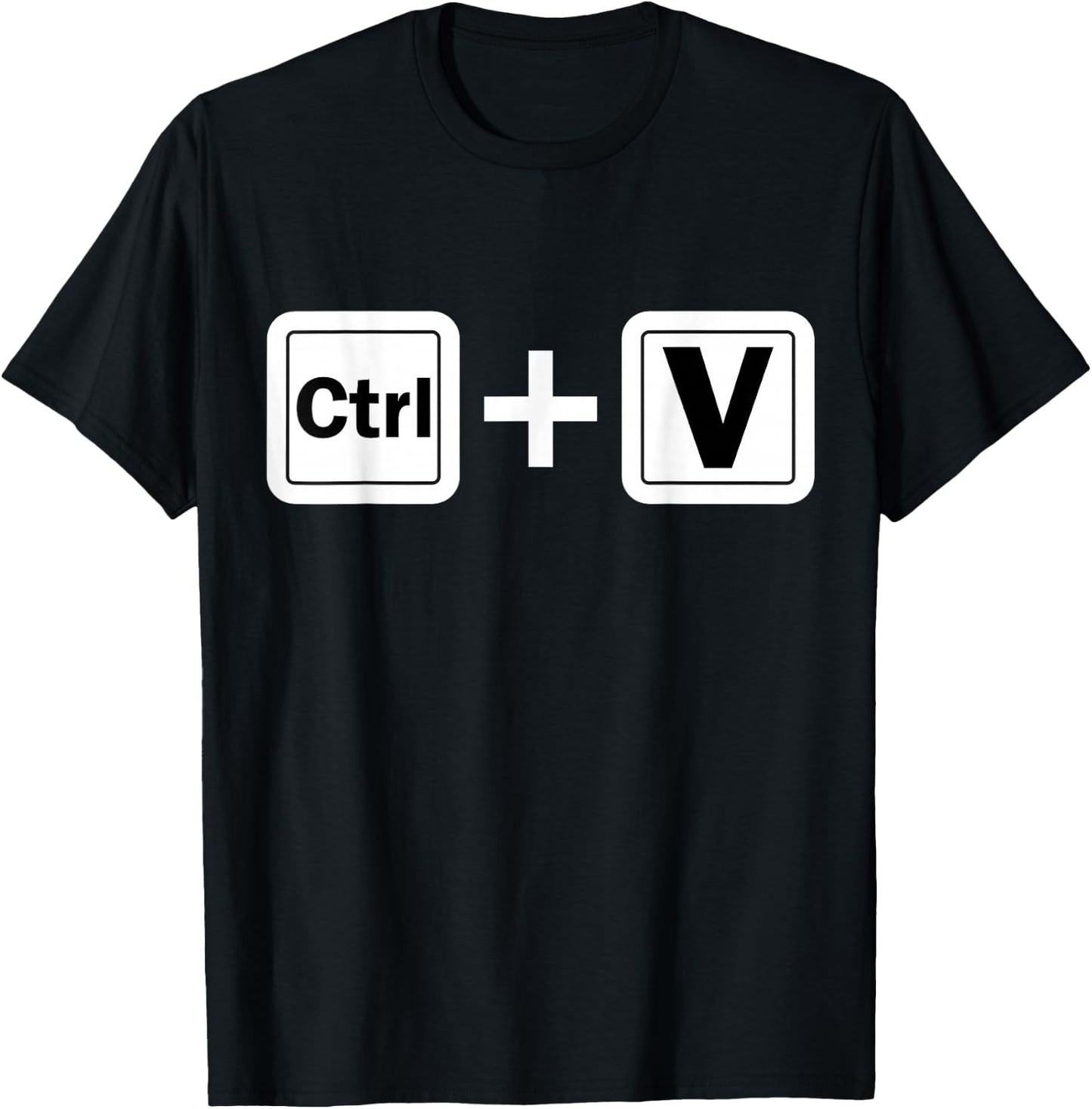 Ctrl V Funny Family Matching Copy Paste T-Shirt - T-Shirt | Black