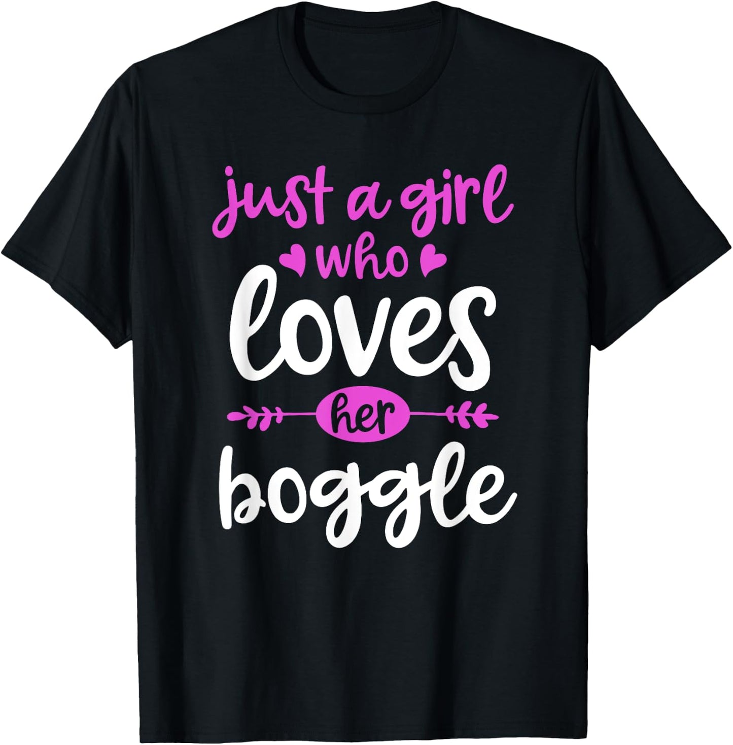 Just a Girl Who Lovers Her Boggle T-Shirt - T-Shirt | Black