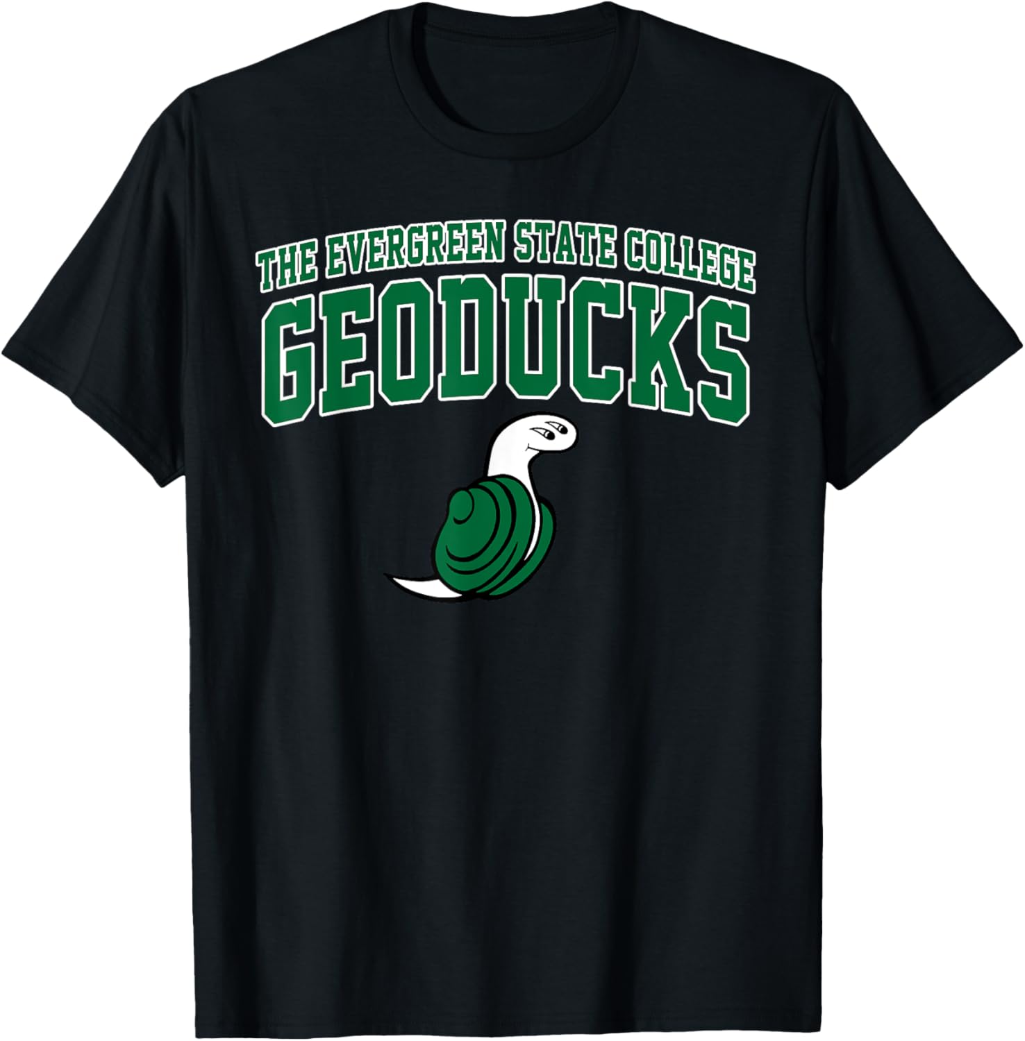 Evergreen State College Geoducks Arch Vintage Sports Design T-Shirt - T-Shirt | Black