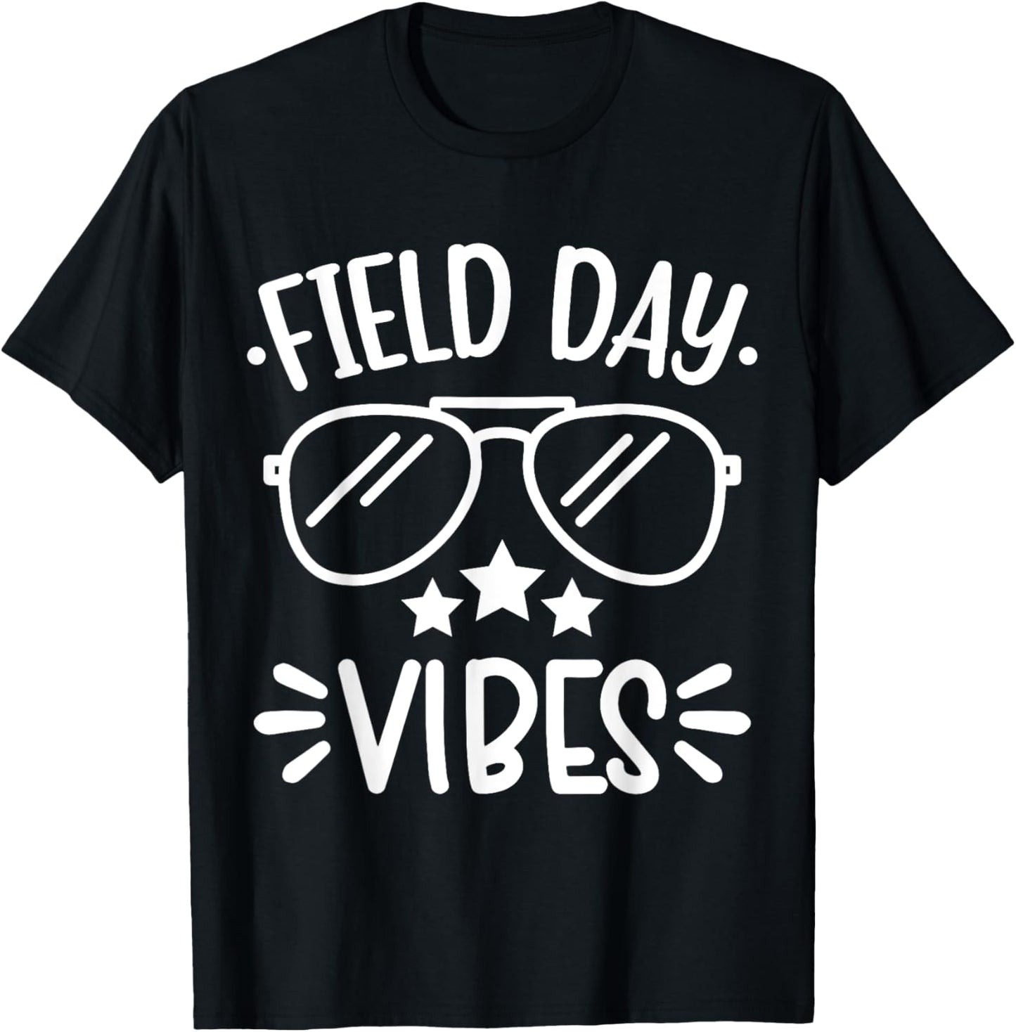 Field Day Vibes 2025 Happy Field Day Vibes Teacher Boy Kids T-Shirt - T-Shirt | Black