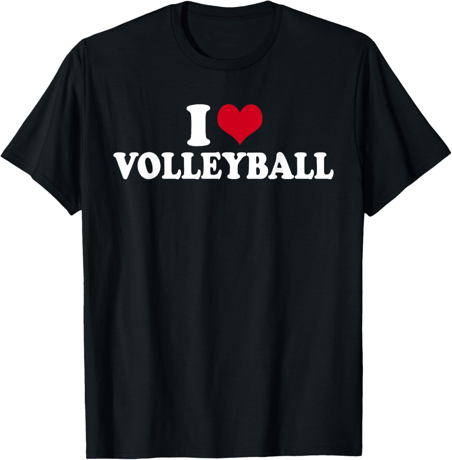 I Love Volleyball T-Shirt - T-Shirt | Black