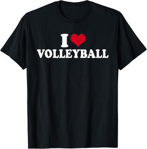 I Love Volleyball T-Shirt - T-Shirt | Black