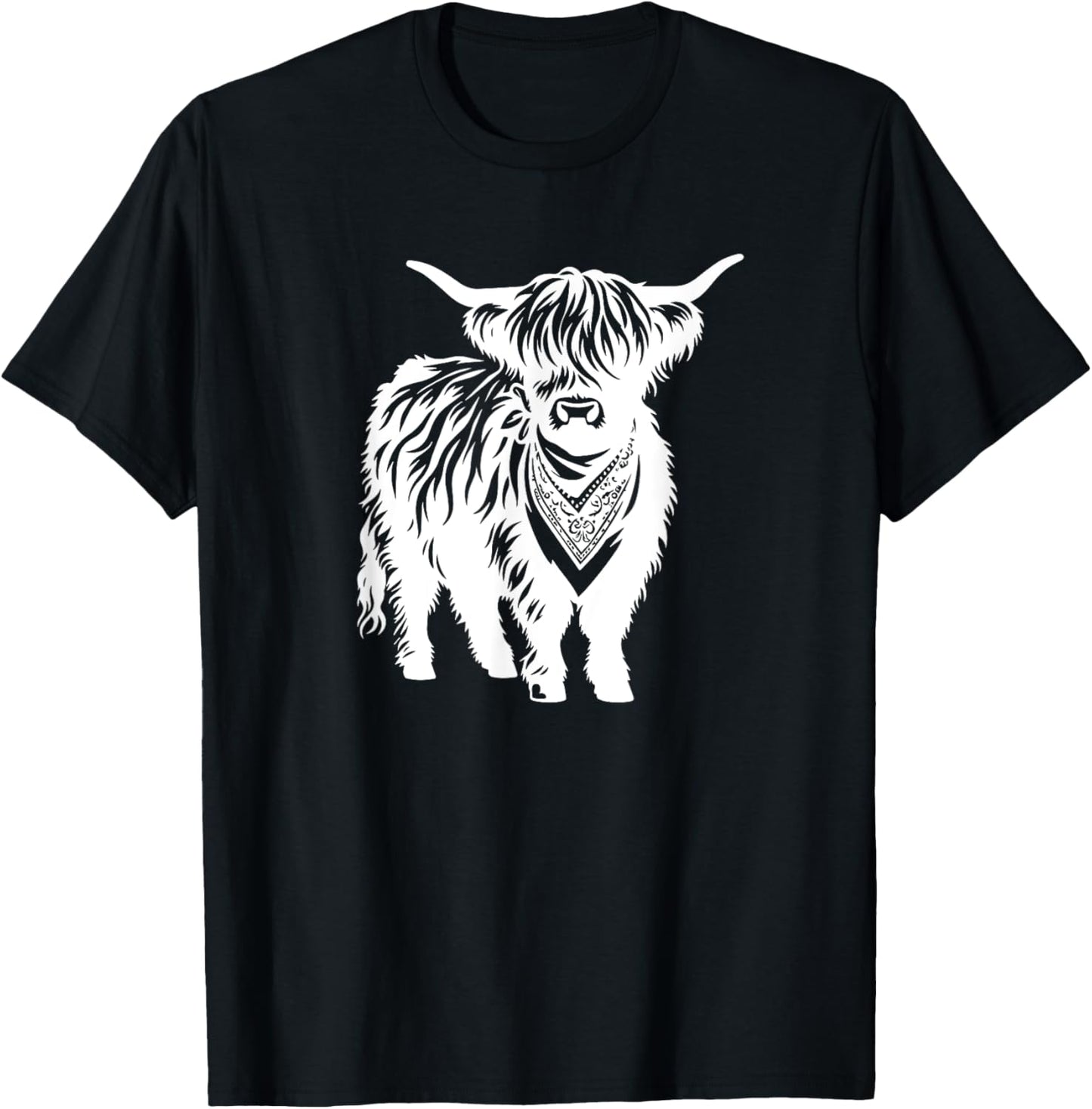 Cute Highland Cow Lover Farmer Men Women Boys Girls Cows T-Shirt - T-Shirt | Black