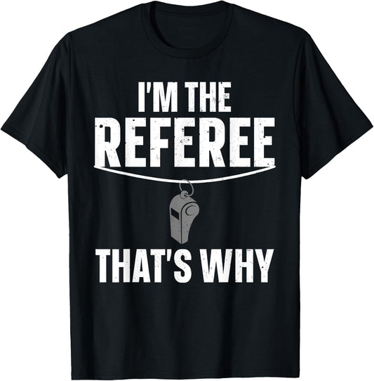 Funny Referee Design Women Sports Ref Gag Referee T-Shirt - T-Shirt | Black