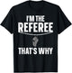 Funny Referee Design Women Sports Ref Gag Referee T-Shirt - T-Shirt | Black