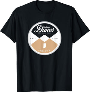 Indiana Dunes National Park Circle Graphic T-Shirt - T-Shirt | Black
