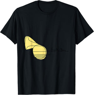 French Hornist Music Design One-Line French Horn T-Shirt - T-Shirt | Black