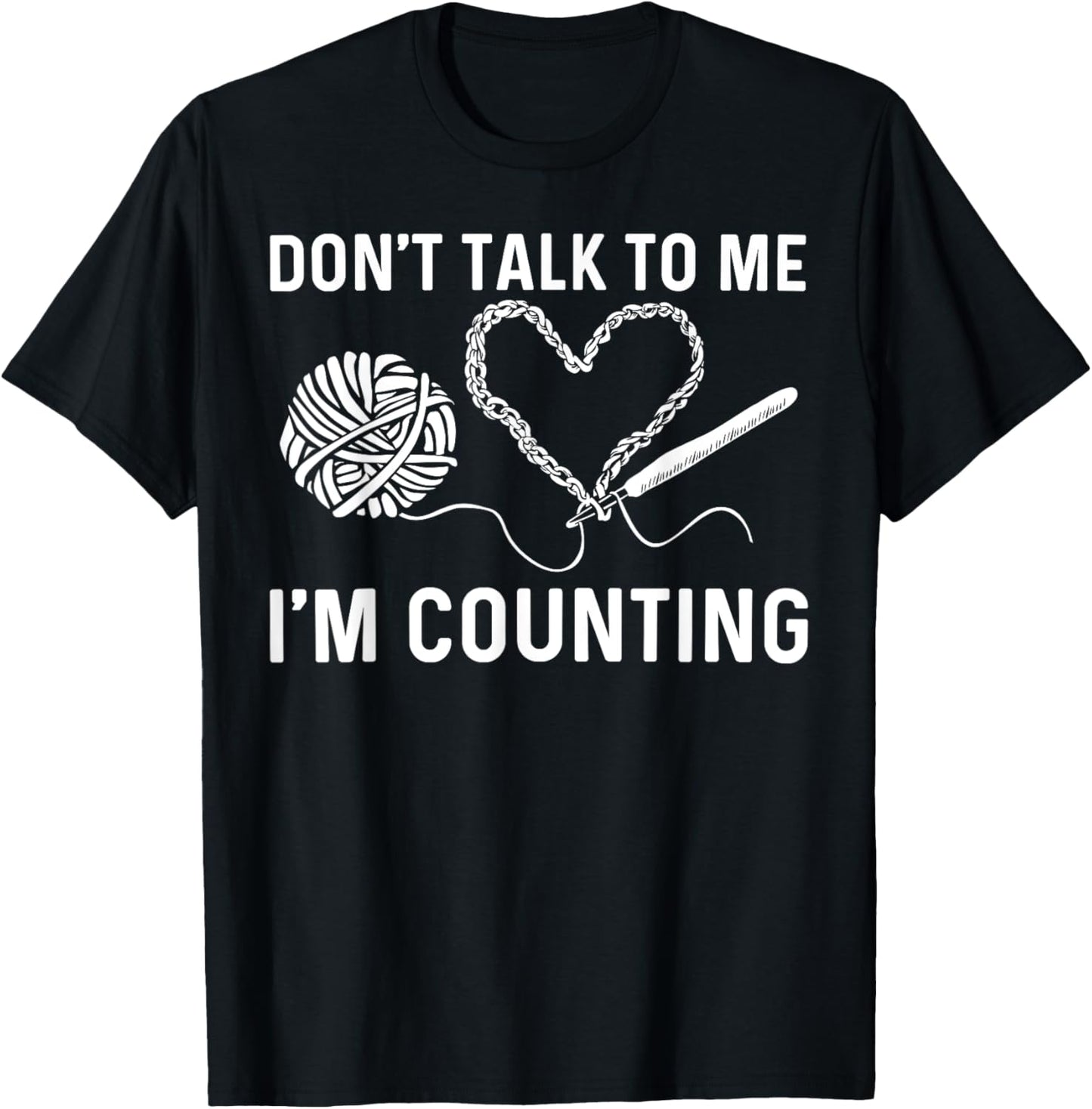 Funny Crocheting Art Women Crocheter Crochet Lover T-Shirt - T-Shirt | Black