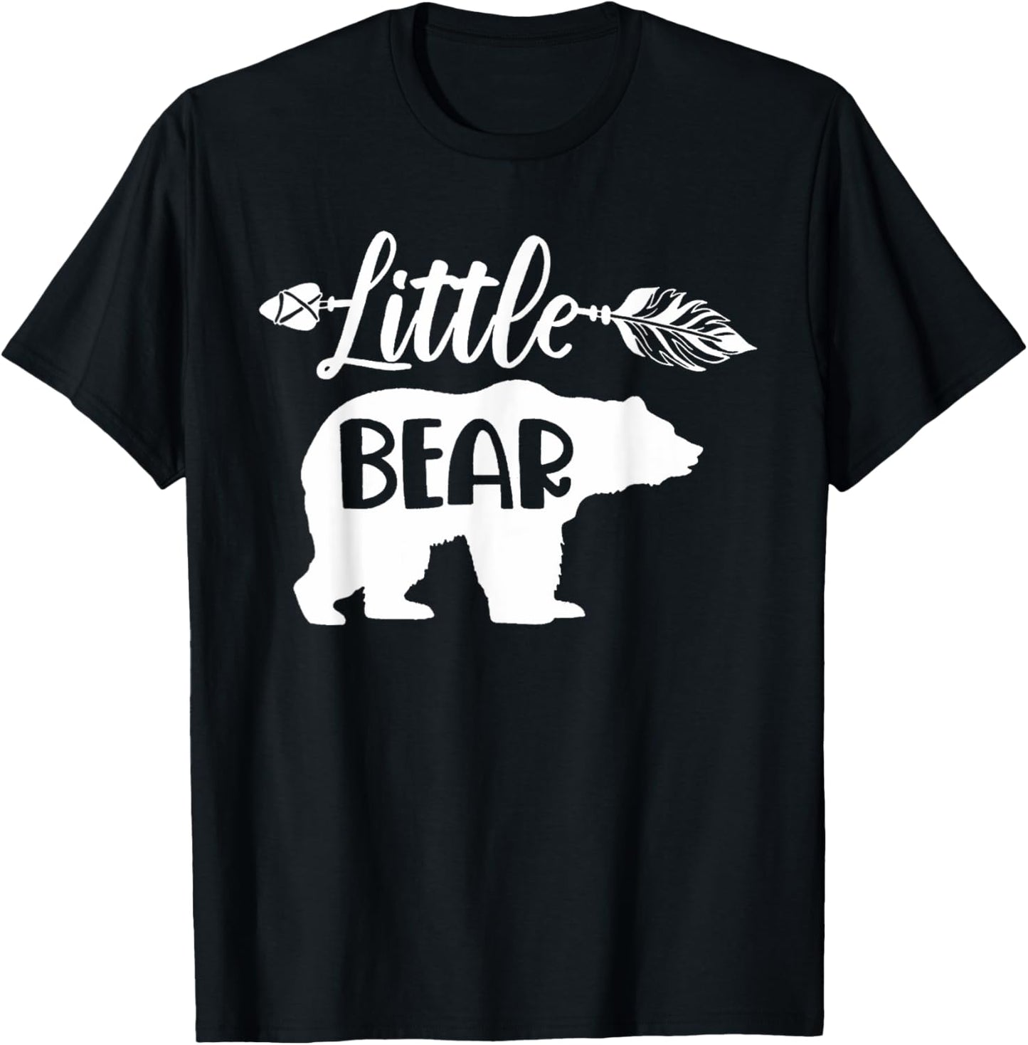 Funny Little Bear Family Matching Kid Men Women Gifts T-Shirt - T-Shirt | Black