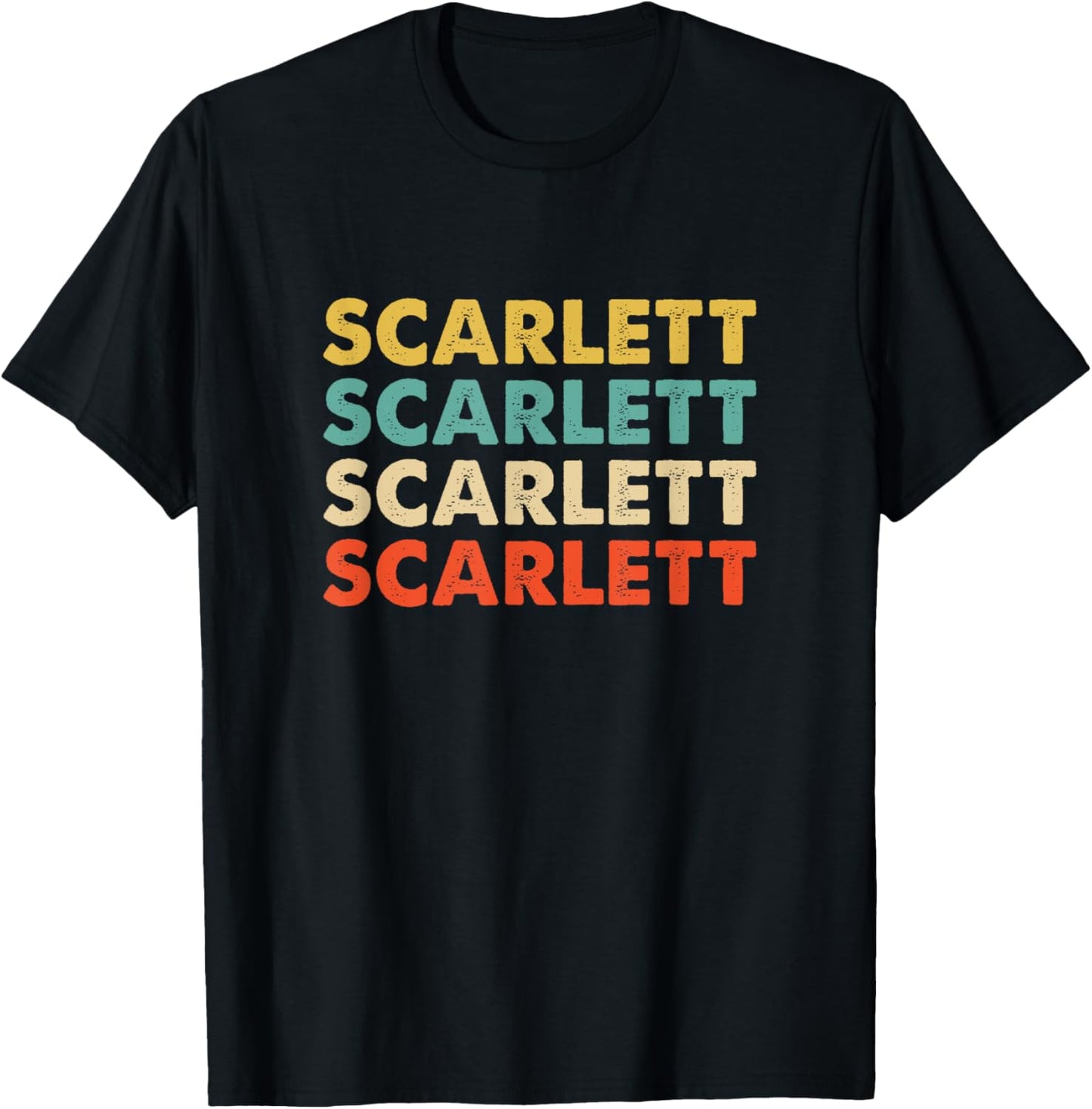 Scarlett Name T-Shirt - T-Shirt | Black