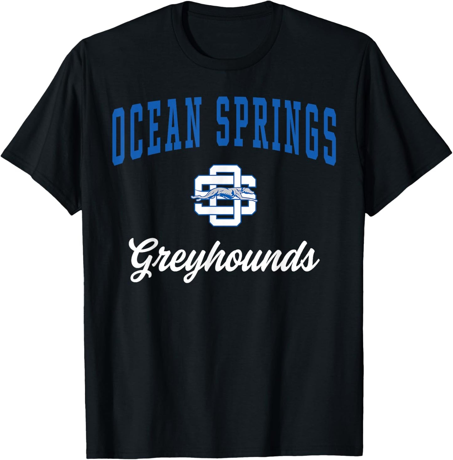 Ocean Springs High School Greyhounds C3 T-Shirt - T-Shirt | Black
