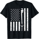 American Flag Plumber Vintage Plumbing Worker Men Funny Gift T-Shirt - T-Shirt | Black