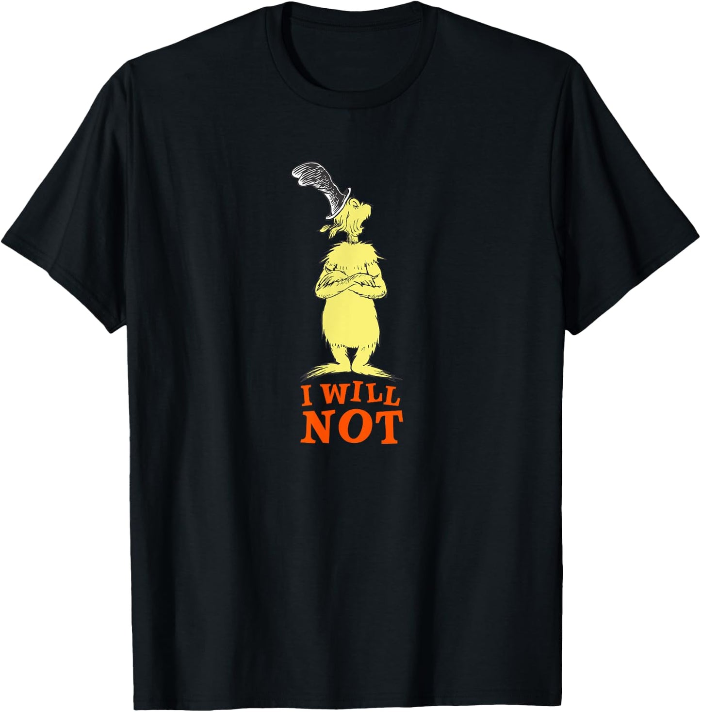 Dr. Seuss Green Eggs and Ham "I Will Not" T-Shirt - T-Shirt | Black
