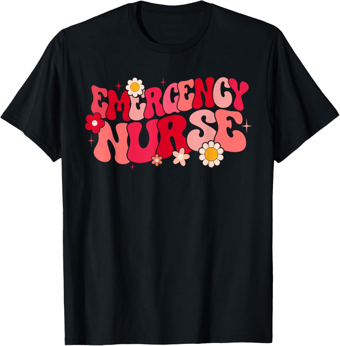 groovy ER Nurse Emergency Nurse School women nursing Room T-Shirt - T-Shirt | Black
