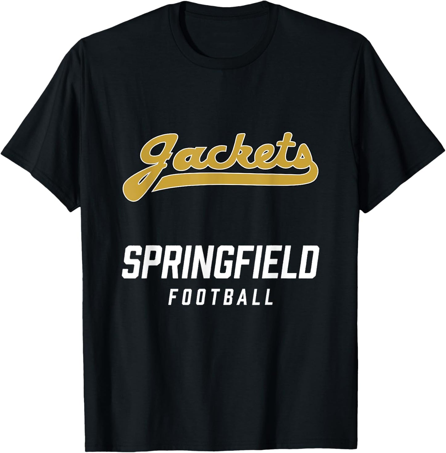 Springfield Yellow Jackets Logo Football Team HS T-Shirt - T-Shirt | Black