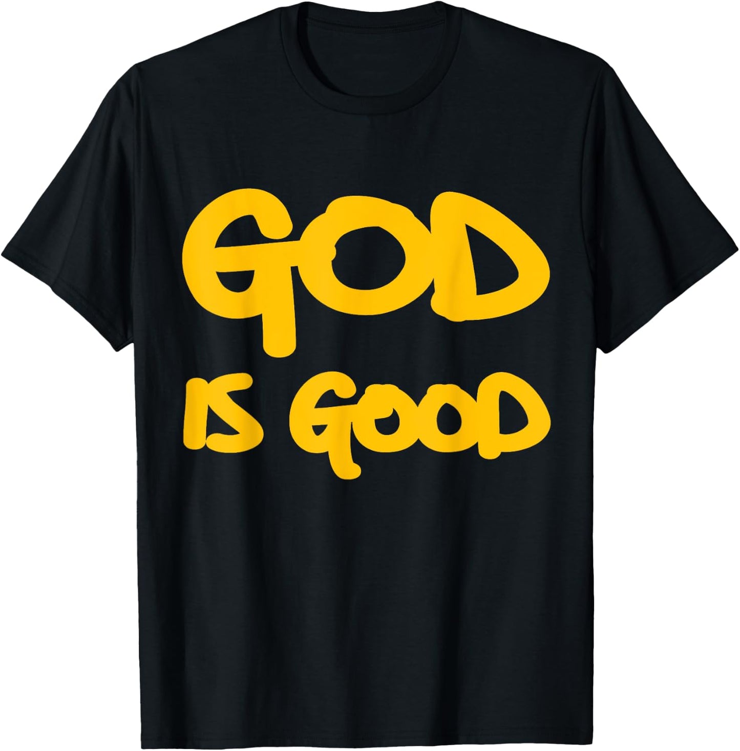 God is Good Yellow Christian Shirt T-Shirt - T-Shirt | Black