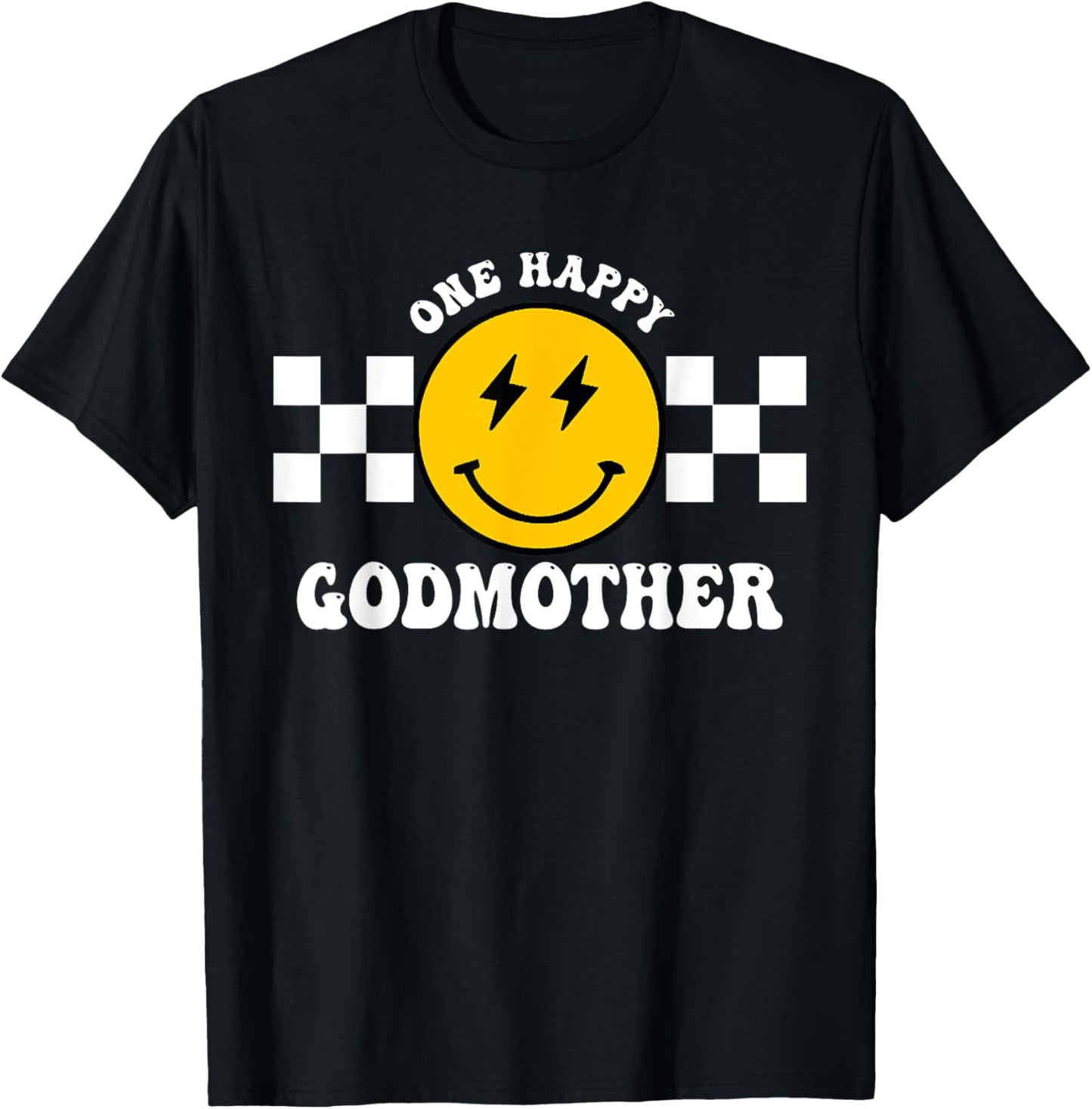 One Happy Dude 1st Birthday One Cool Godmother Family T-Shirt - T-Shirt | Black