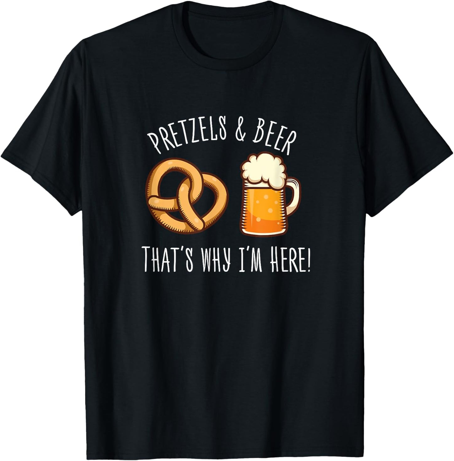 Pretzels And Beer - October Outfit Beer Festival T-Shirt - T-Shirt | Black