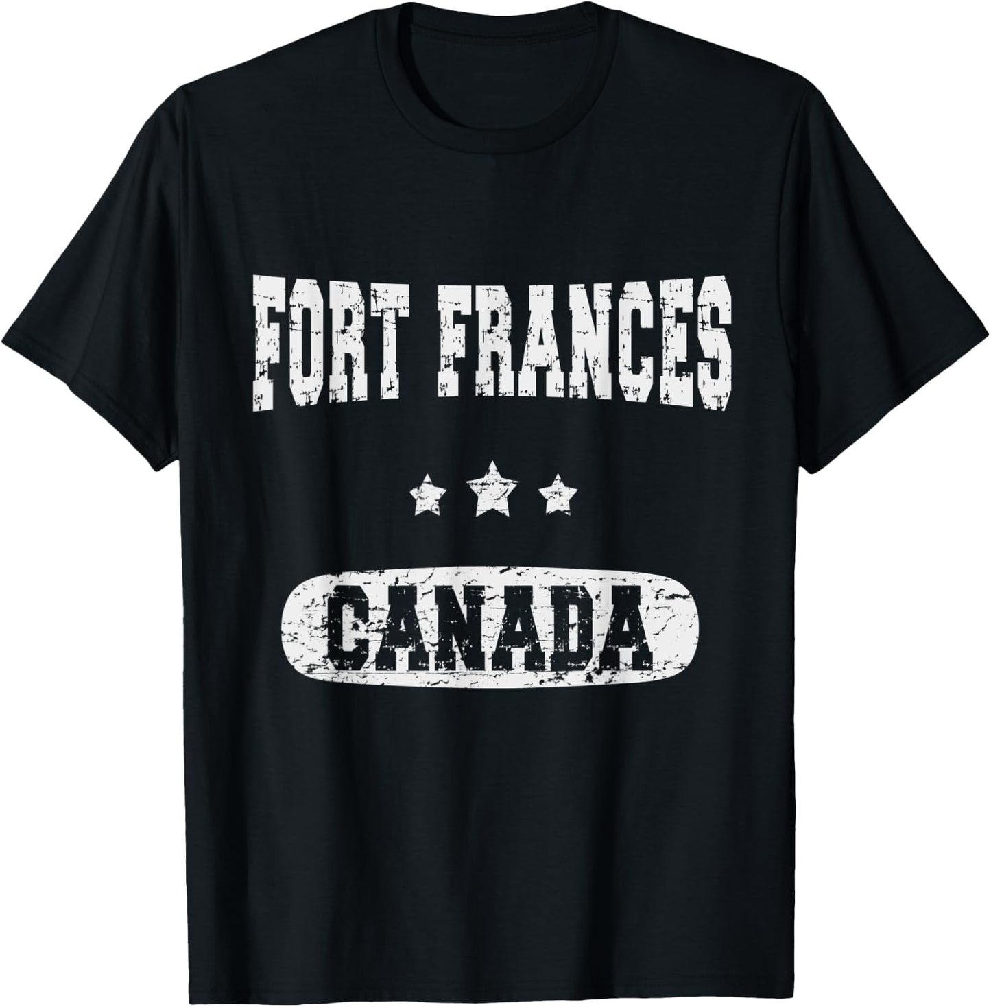 Vintage Fort Frances Canada T-Shirt - T-Shirt | Black