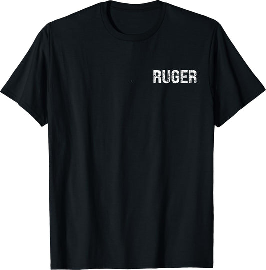 Vintage American Flag Retro Ruger USA Family Matching Friend T-Shirt - T-Shirt | Black