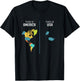 South Central and North America USA Continent Country Map T-Shirt - T-Shirt | Black