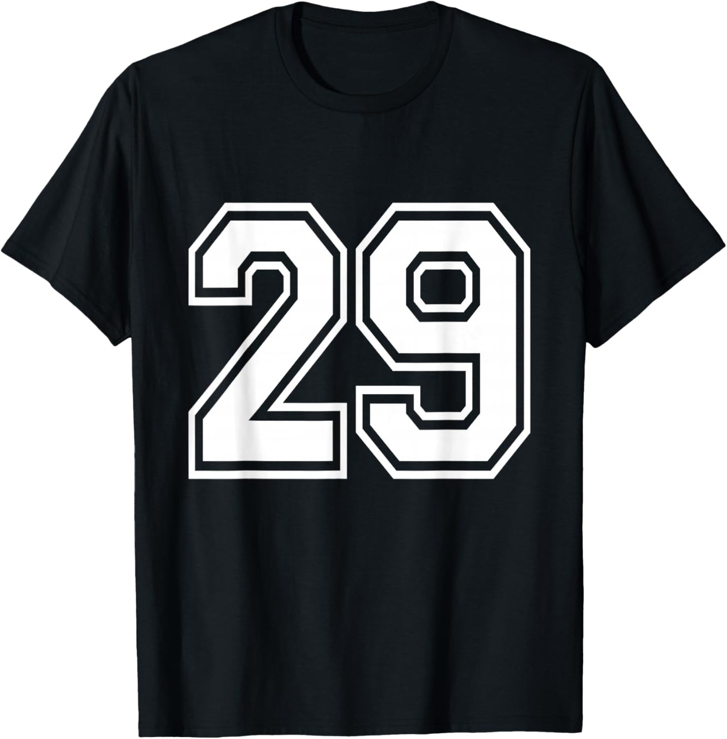 Number 29 Varsity Sports Team Jersey 29th Birthday 29 Years T-Shirt - T-Shirt | Black