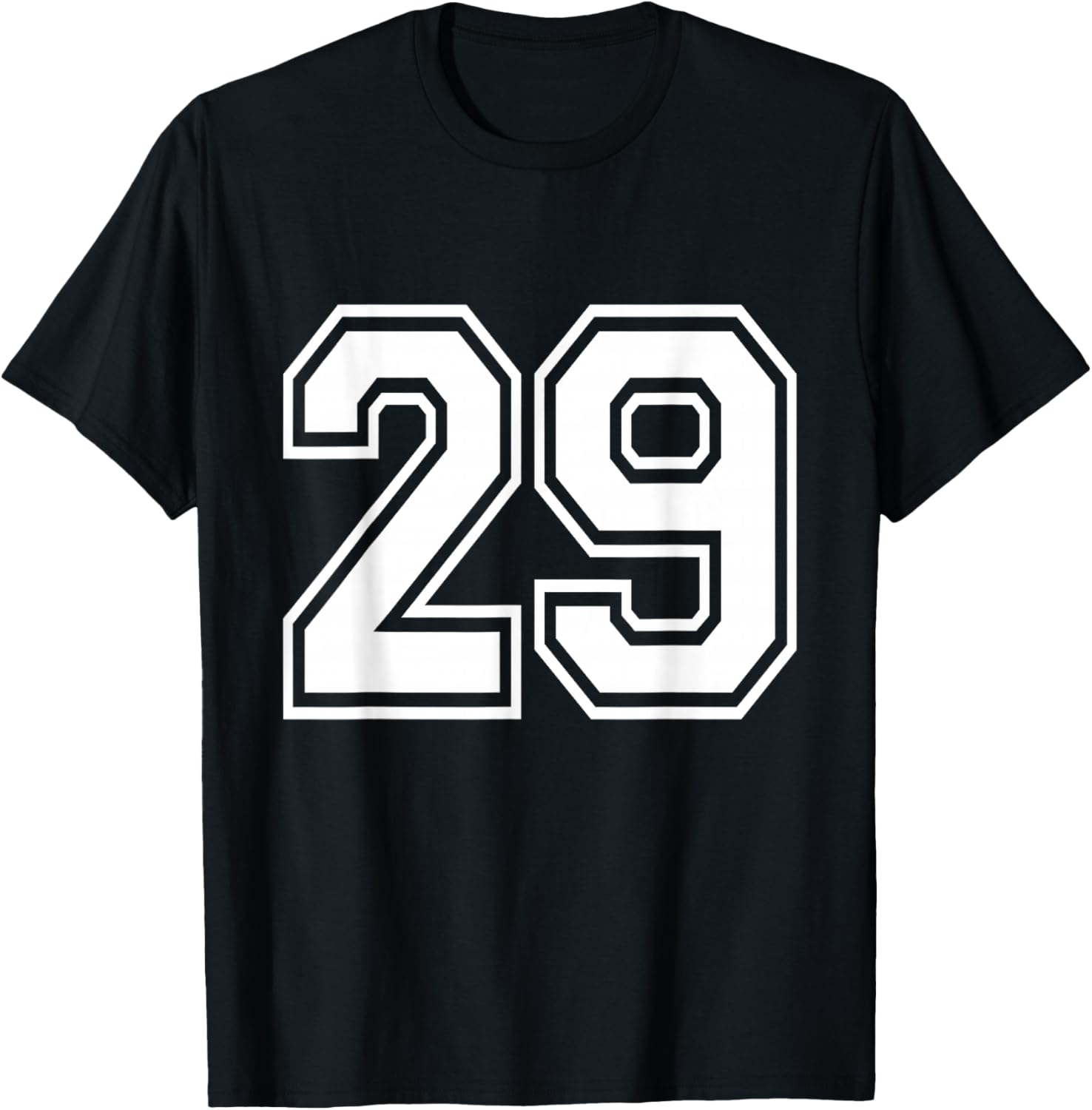 Number 29 Varsity Sports Team Jersey 29th Birthday 29 Years T-Shirt - T-Shirt | Black