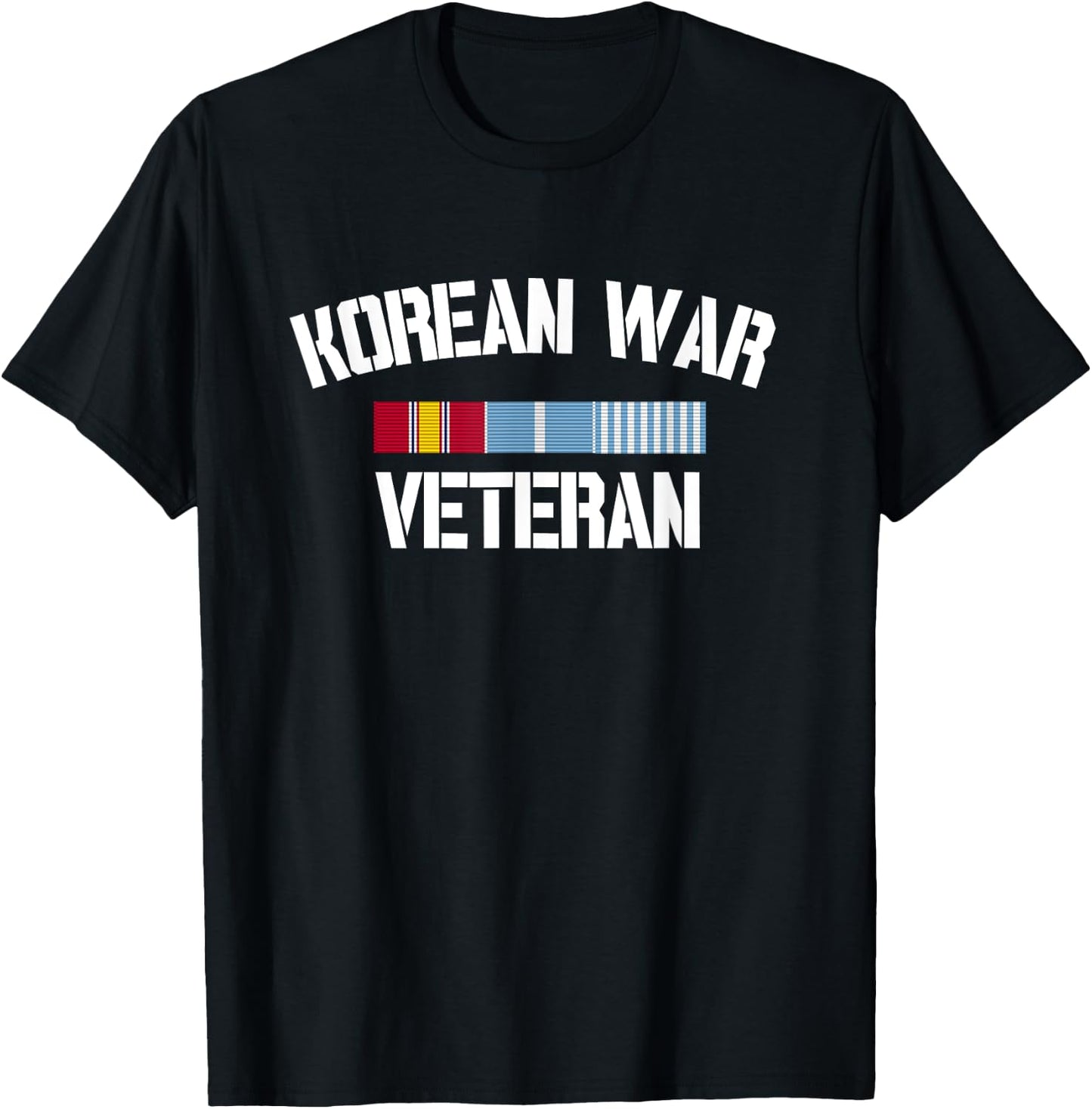 Patriotic American Creations by Revinct Designs Korean War Veteran Pride Korea Service Ribbon T-Shirt - T-Shirt | Black
