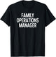Delightfully Different World Funny Family Operations Manager T-Shirt - T-Shirt | Black