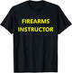 Firearms Instructor Gun Range Safety Officer (BACK PRINT) T-Shirt - T-Shirt | Black