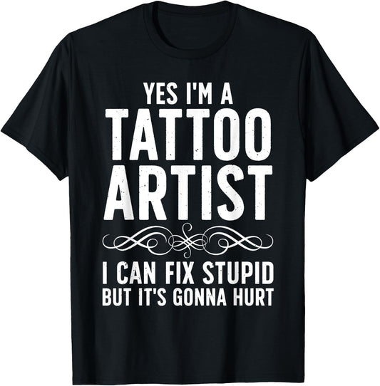 Funny Tattoo Artist Art Women Tattooer Tattoo Artist T-Shirt - T-Shirt | Black