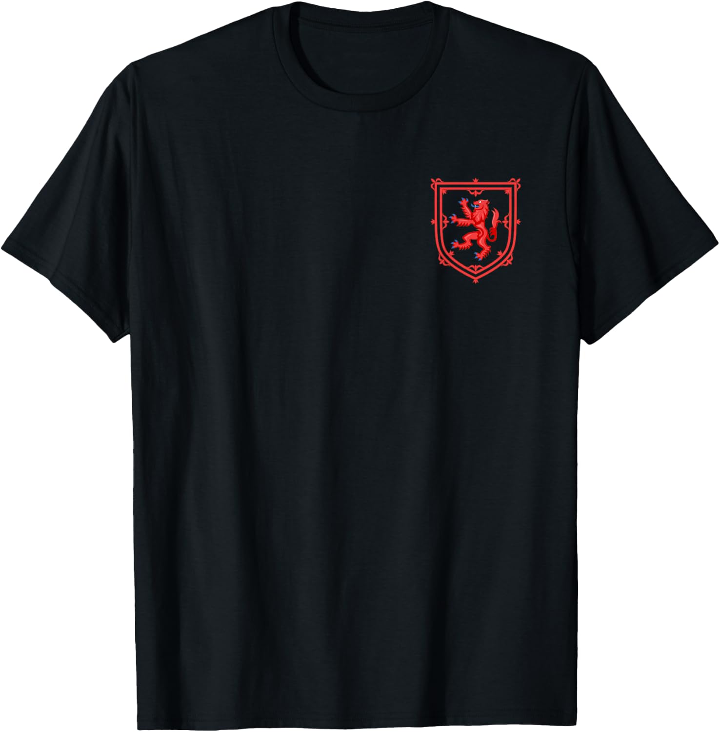 Scottish Lion Emblem Scotland Flag Coat of Arms Independence T-Shirt - T-Shirt | Black