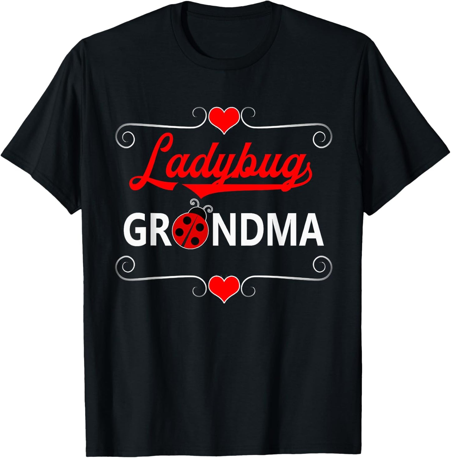 Ladybug Grandma Ladybird Cute T-Shirt - T-Shirt | Black