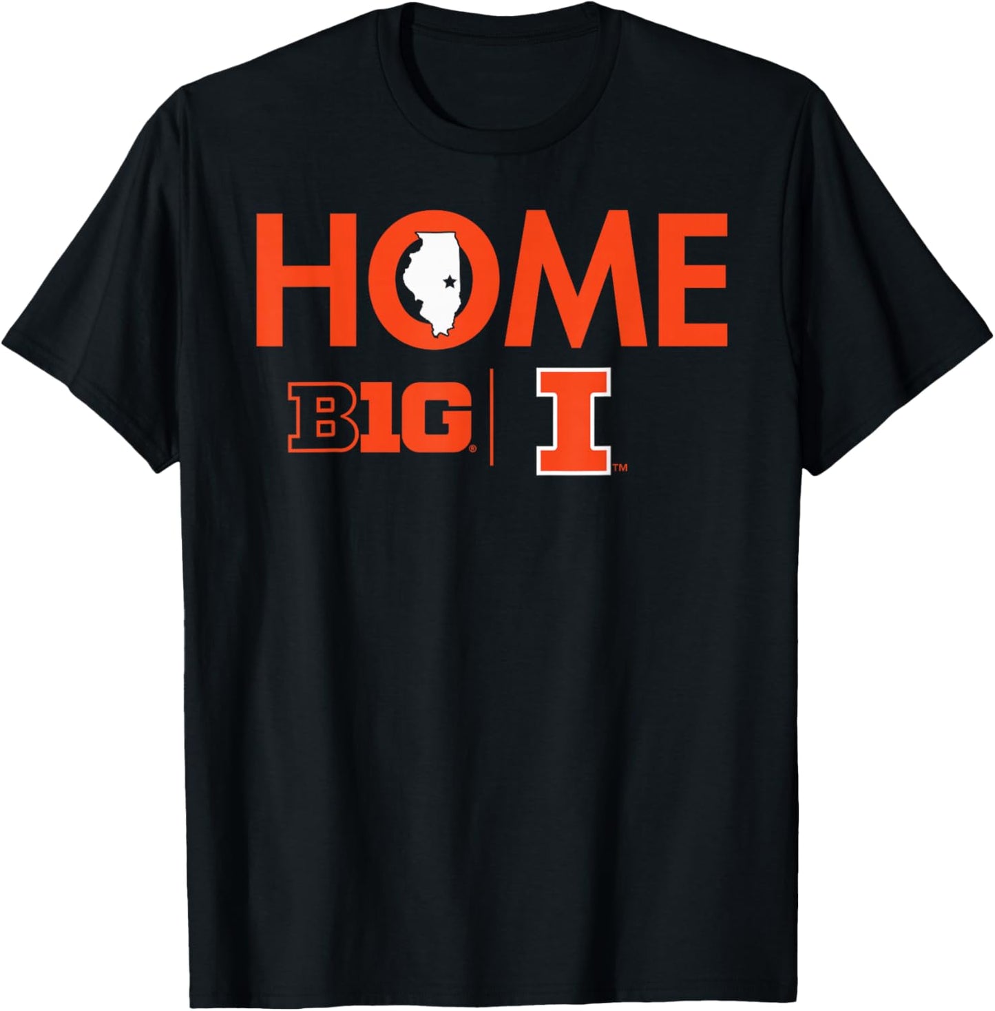 Illinois Fighting Illini Big 10 Home Officially Licensed T-Shirt - T-Shirt | Black