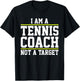 Tennis Coach Novelty Women Team Captain Tennis Lover T-Shirt - T-Shirt | Black