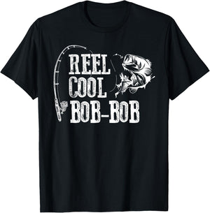 Bob-Bob Fishing: Reel Cool Bob-Bob T-Shirt - T-Shirt | Black