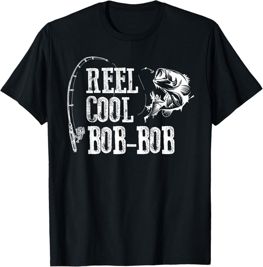 Bob-Bob Fishing: Reel Cool Bob-Bob T-Shirt - T-Shirt | Black