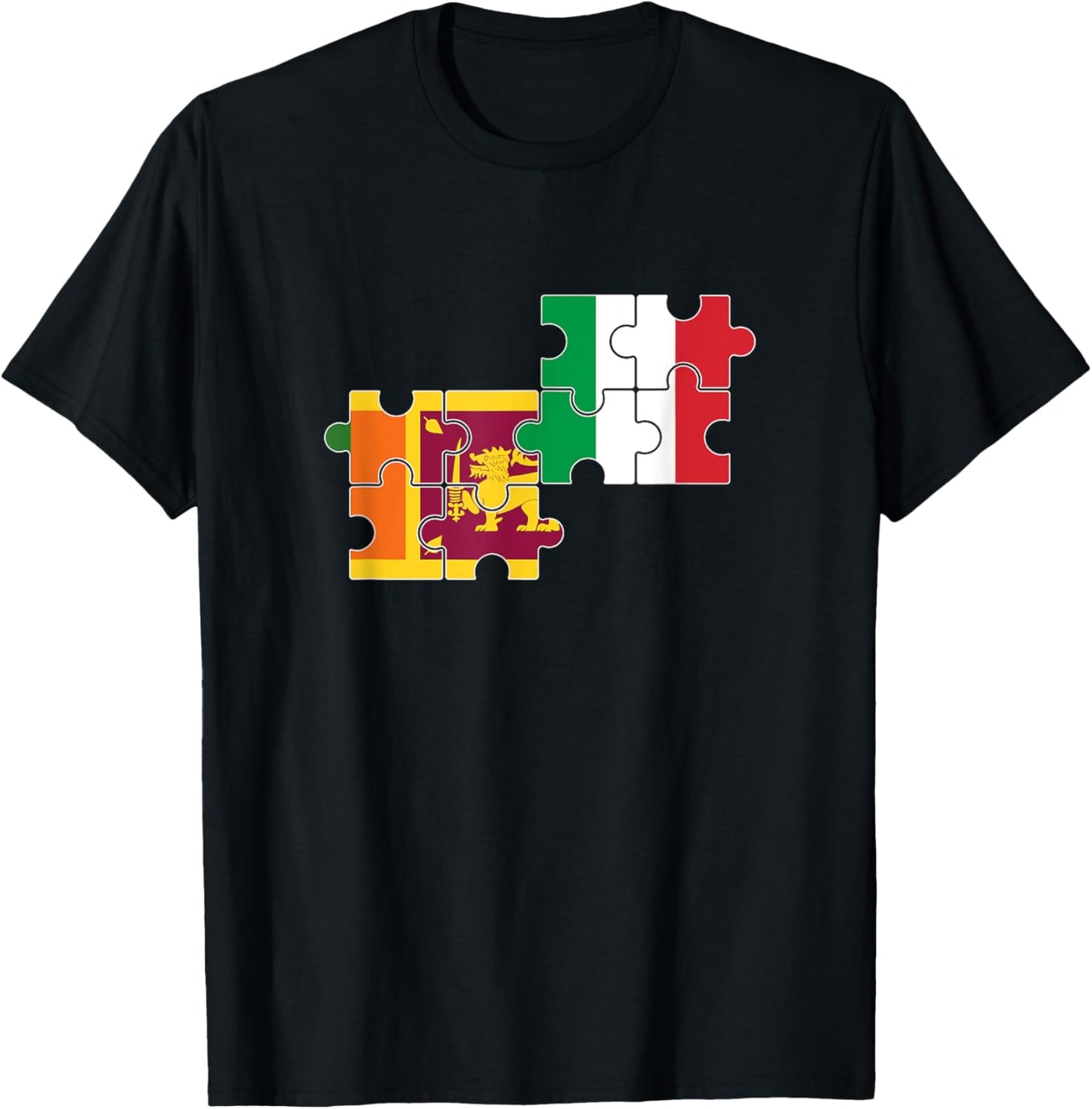 Sri Lanka Italy Flag Italian Sri Lankan T-Shirt - T-Shirt | Black