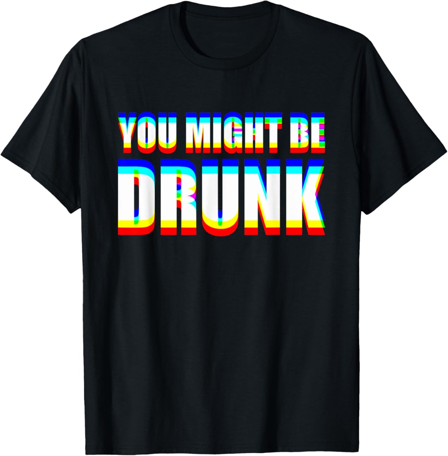 House Music dj Optical Illusion EDM Rave DJ Might be drunk T-Shirt - T-Shirt | Black