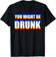 House Music dj Optical Illusion EDM Rave DJ Might be drunk T-Shirt - T-Shirt | Black