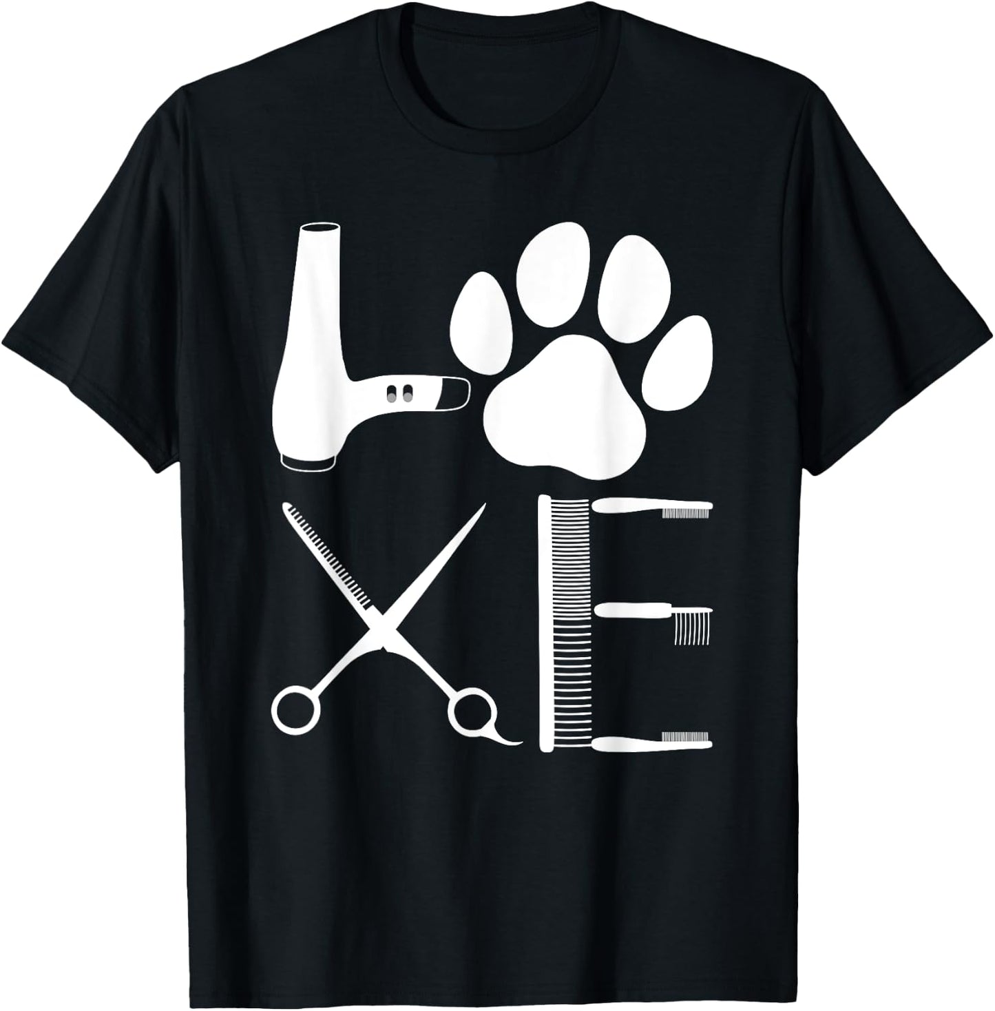 Cool Dog Groomer Women Pet Grooming Puppy Dog Owner T-Shirt - T-Shirt | Black