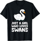 Just a Girl Who Loves Swans T-Shirt - T-Shirt | Black