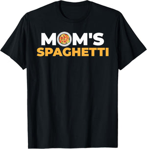 Mom's Spaghetti Noodle T-Shirt - T-Shirt | Black