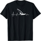Windsurfing Sailing Heartbeat Windsurfing T-Shirt - T-Shirt | Black