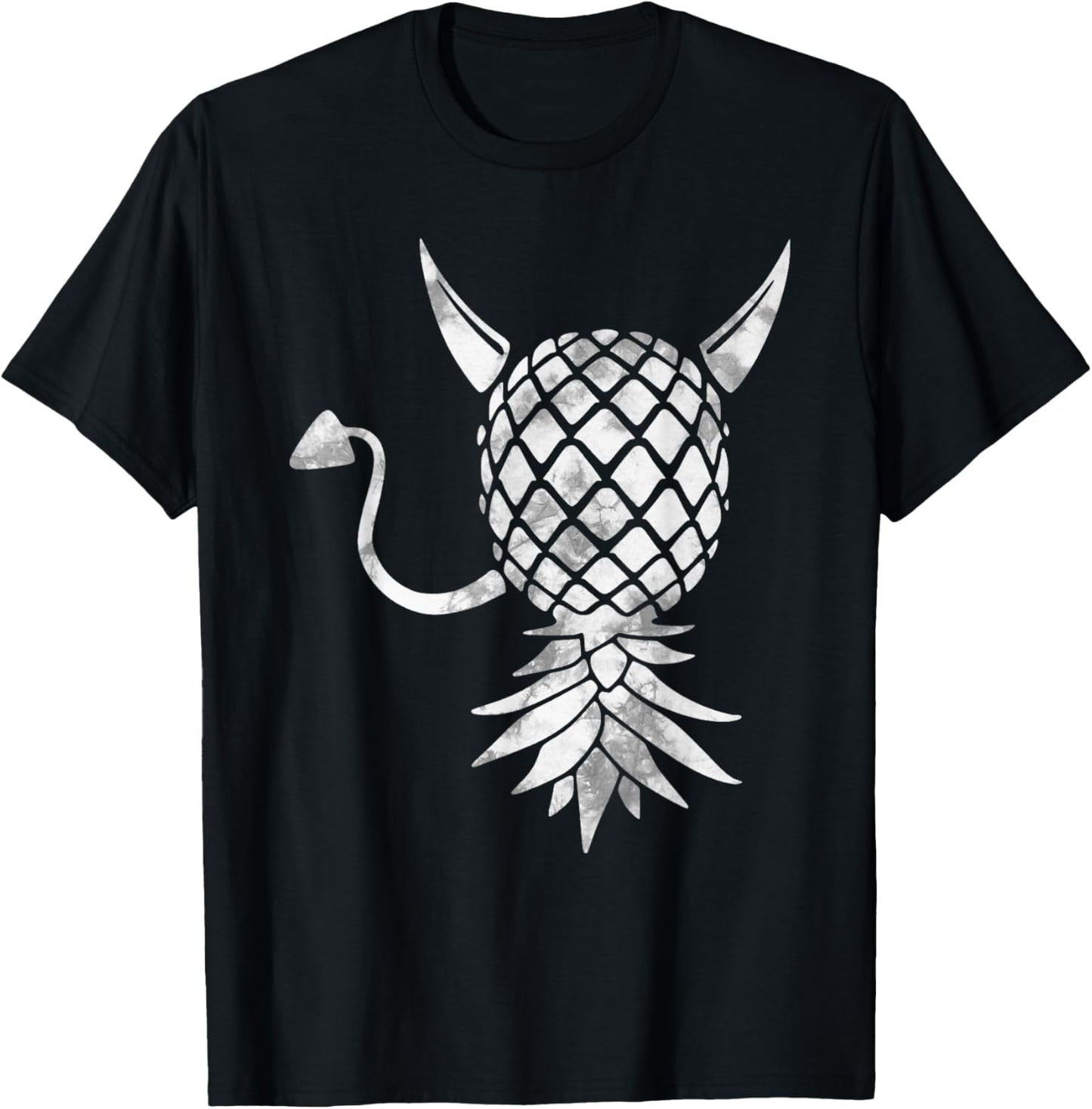 Upside Down Swinger Pineapple Devil T-Shirt - T-Shirt | Black