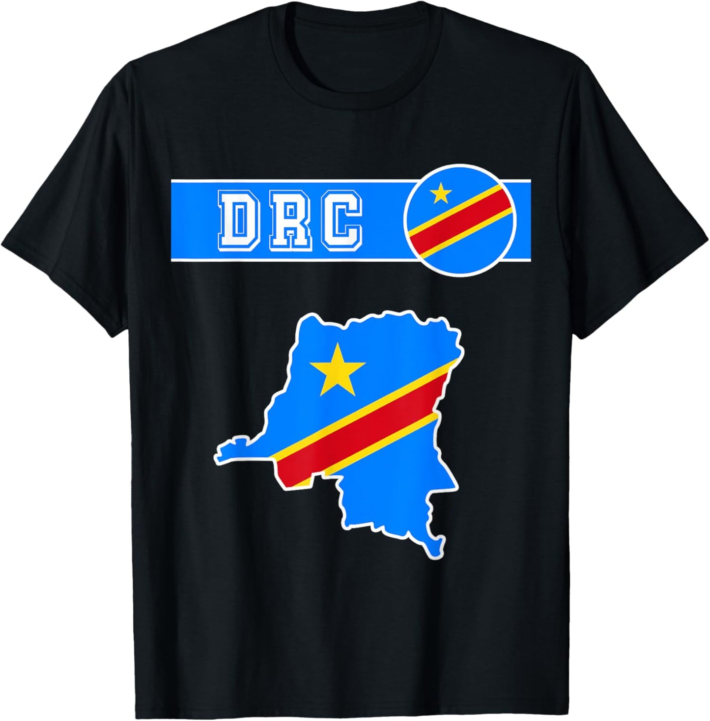 Democratic congo,Democratic Republic of the Congo Flag,DRC. T-Shirt - T-Shirt | Black