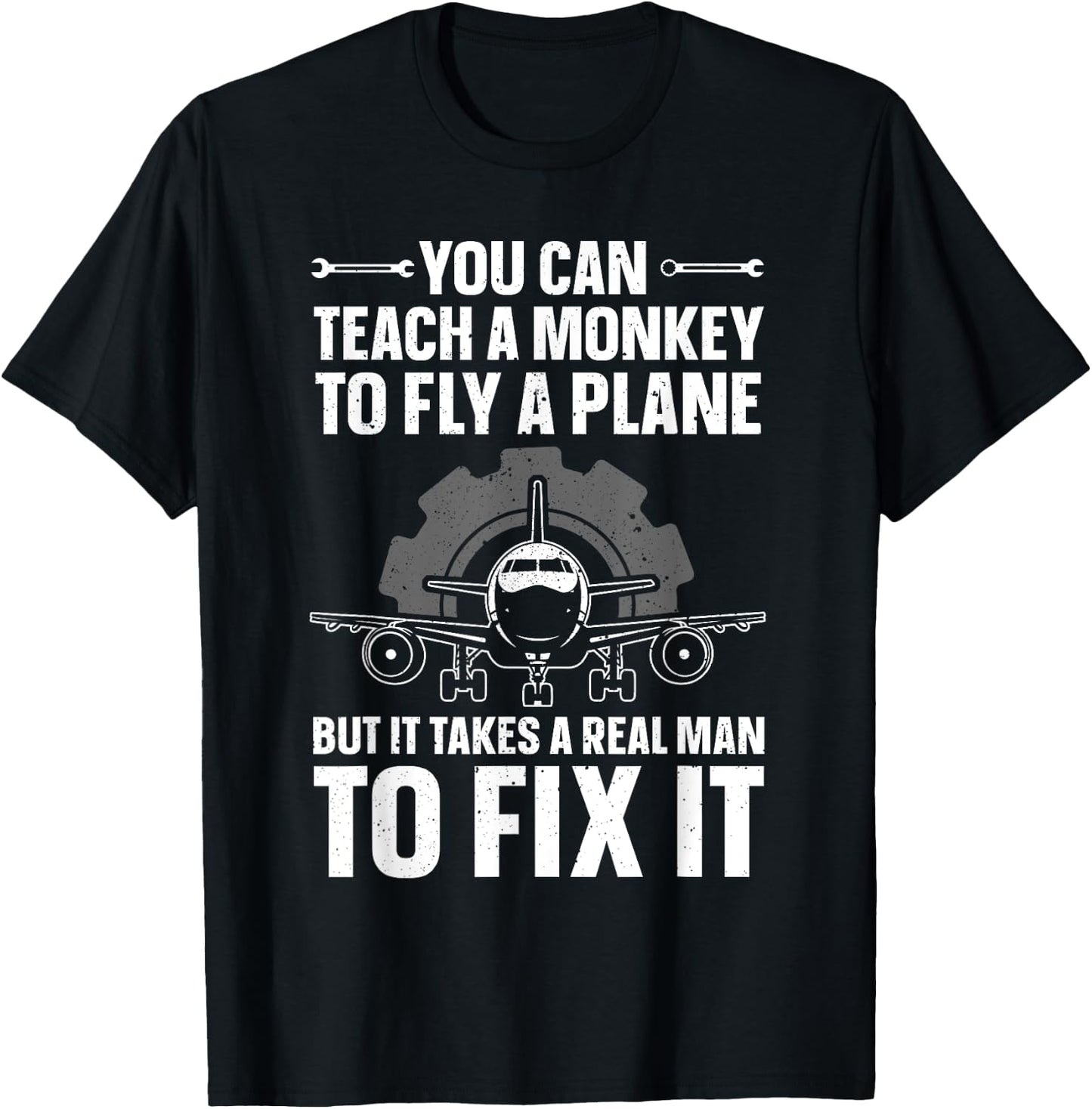 Funny Aircraft Mechanic Art Boys Aircraft Technician T-Shirt - T-Shirt | Black